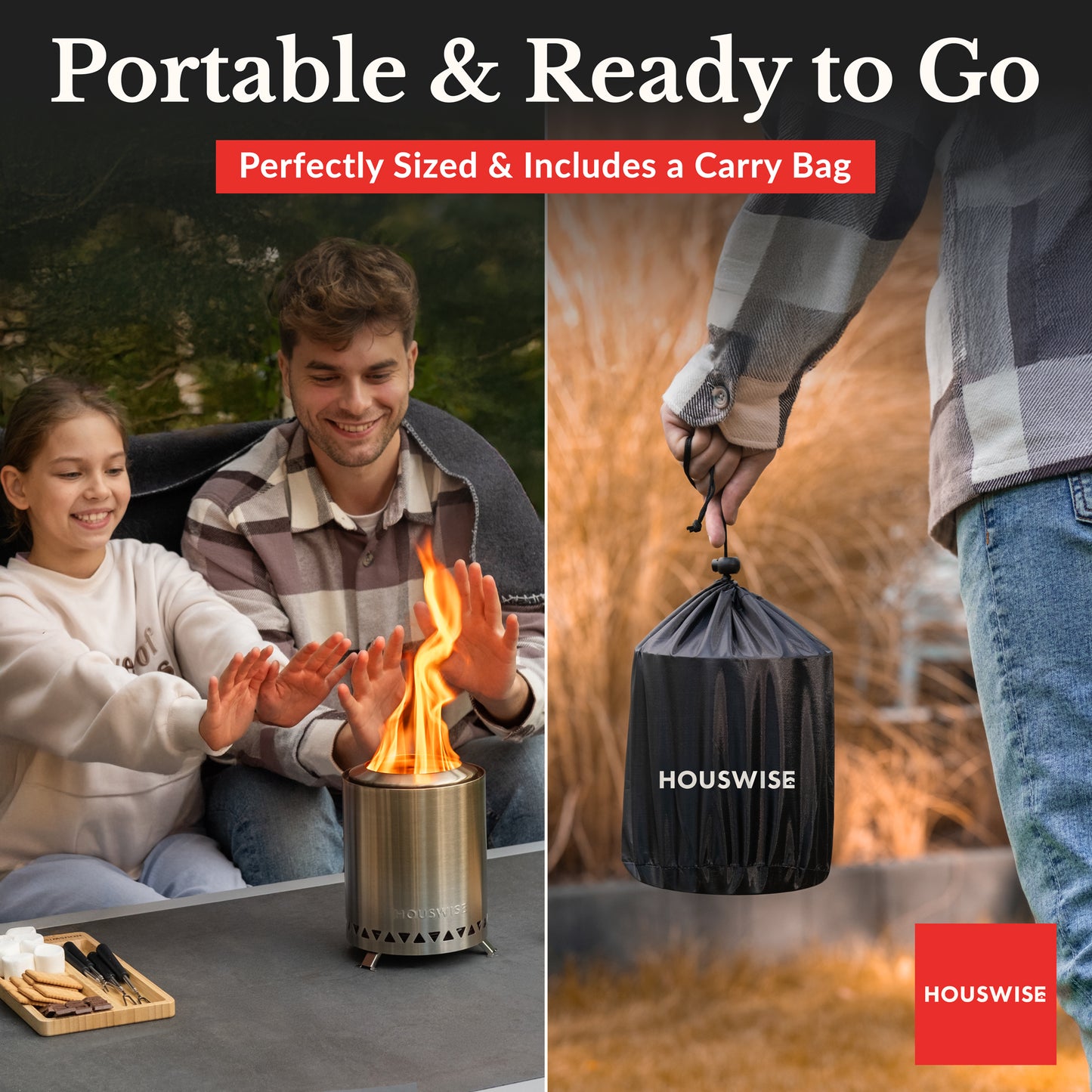 Smokeless Firepit Bundle